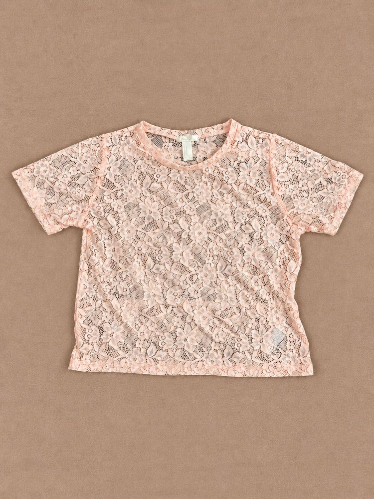 Forever 21 Sheer Lace Cropped Top1 — Vintage/Archi