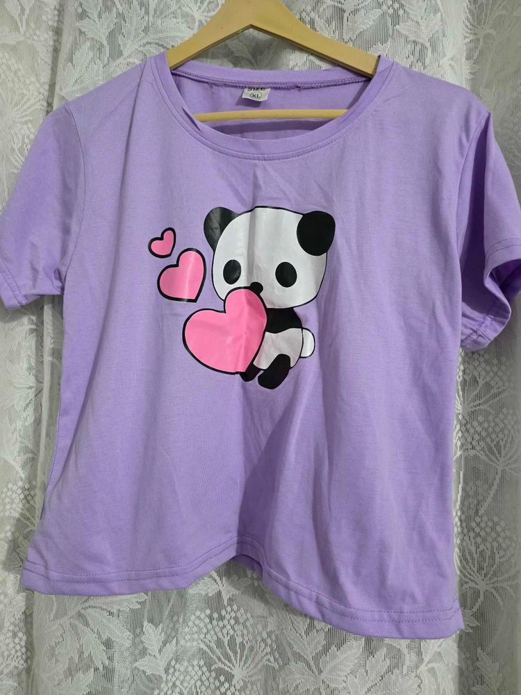 Puplre Crop top