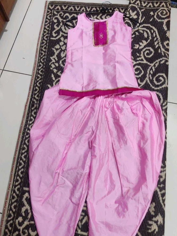 Pink patiyala Kurta with Dhoti Pants💕