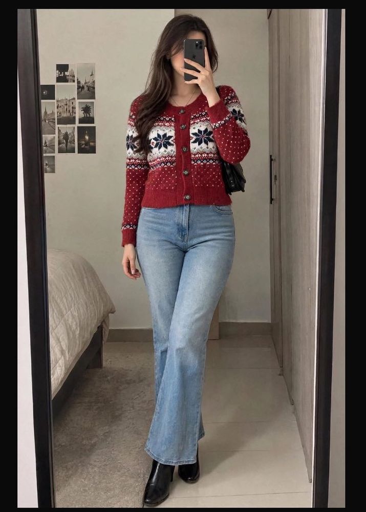 Old navy imported Cozy Snowflake Cardigan