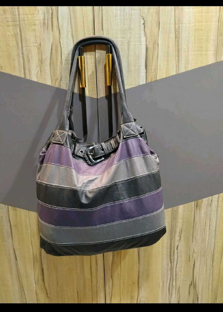 Striped Hobo Bag
