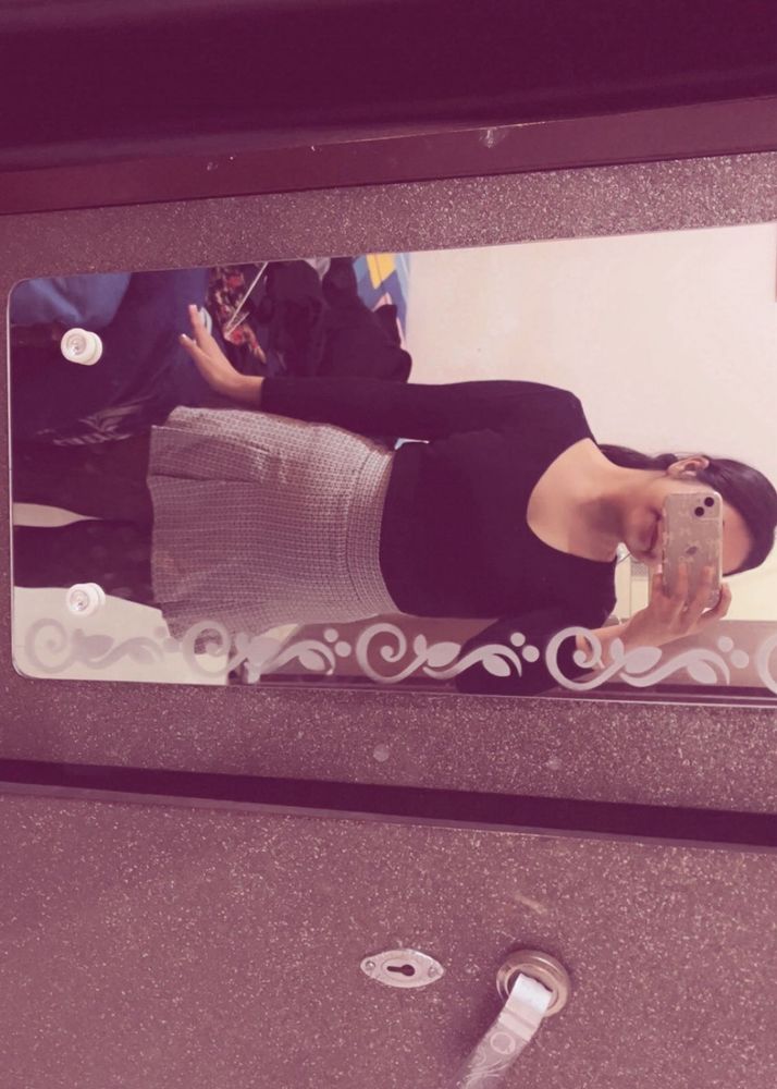 Grey Checkered Mini Skorts