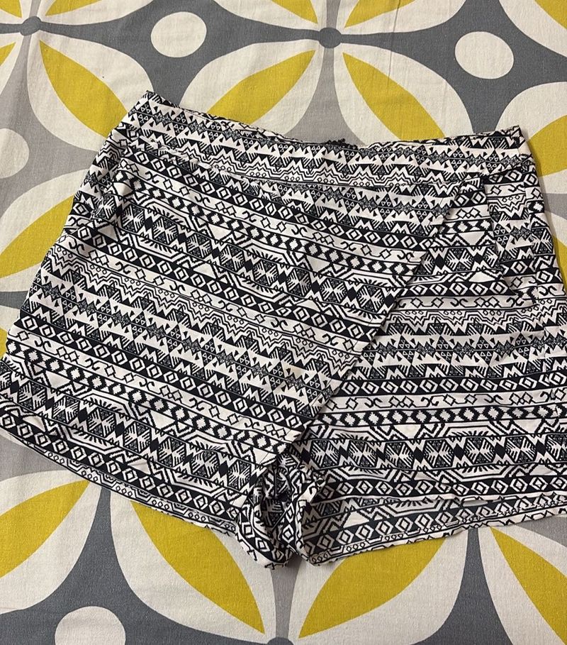 Monochrome Tribal Print Shorts