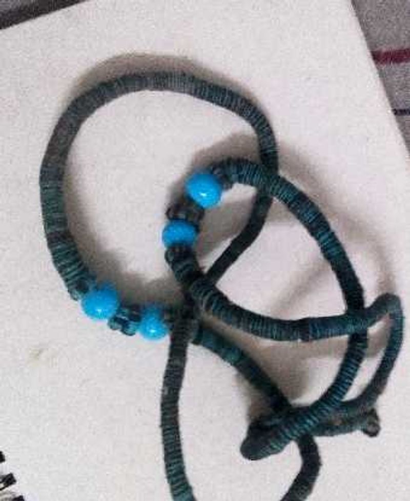 Beaded Blue Necklace