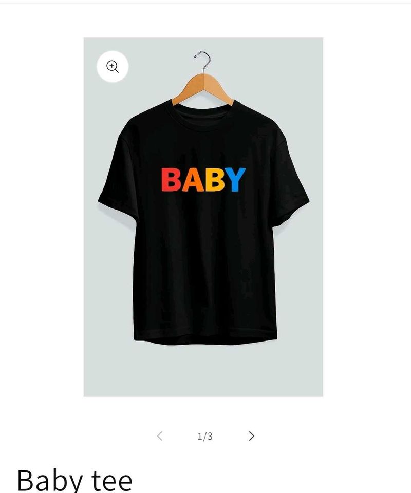 Black "BABY" Graphic T-Shirt