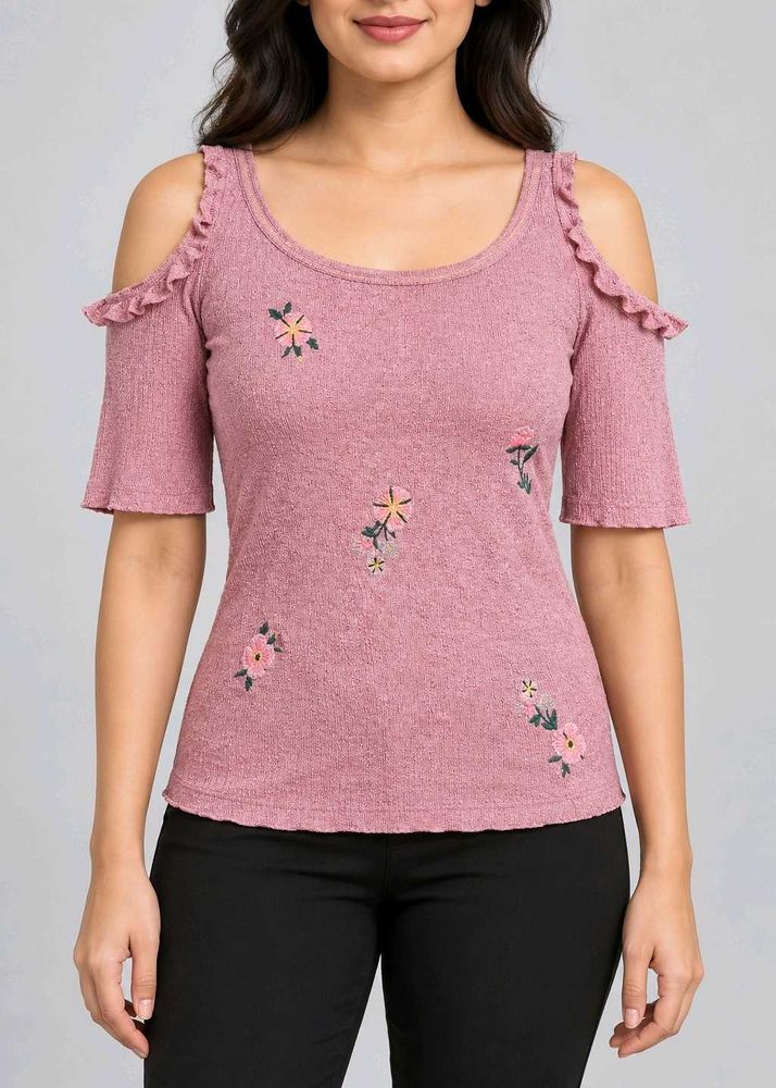 Chic Cold Shoulder Floral Top