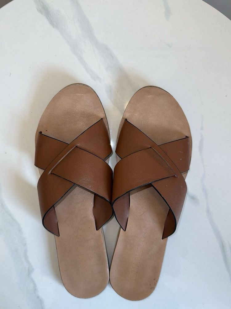 Stylish Brown Leather Sandals