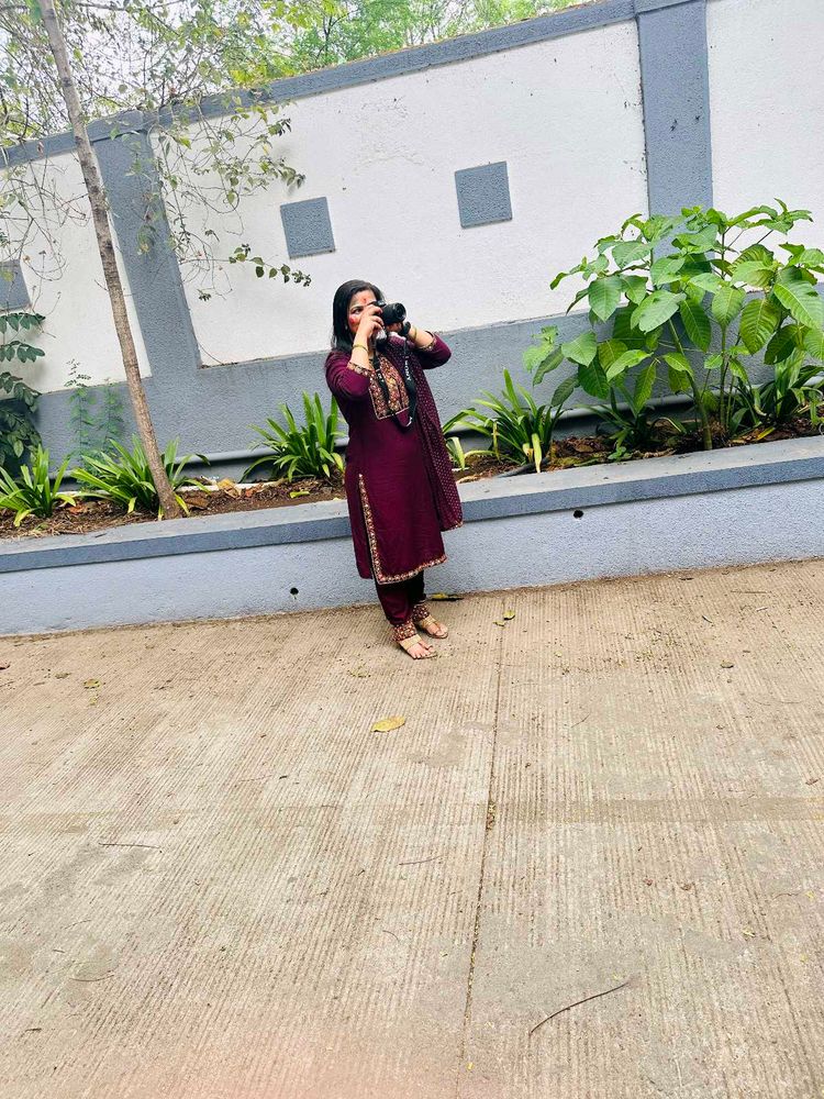 Maroon Kurta dupatta pant