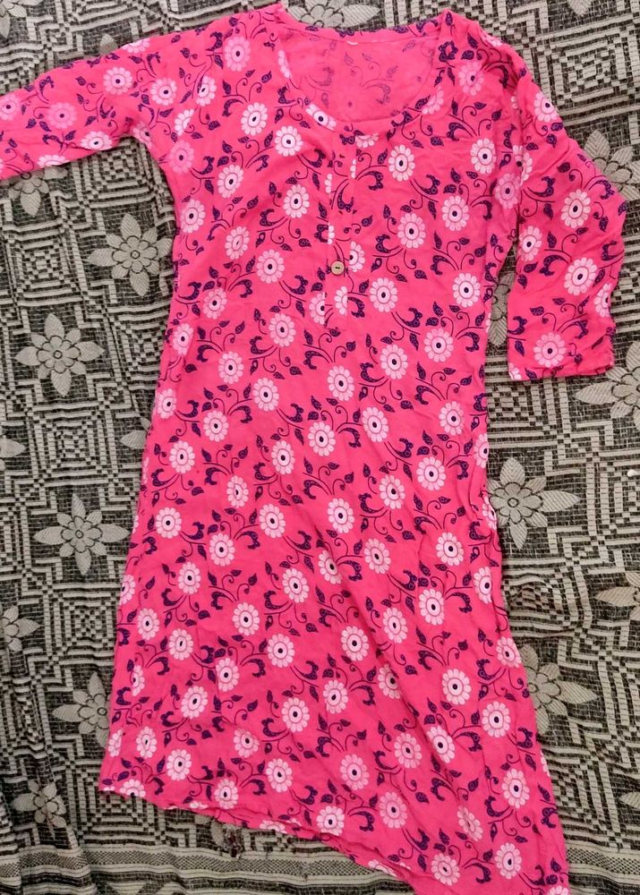 straight pink kurta💗