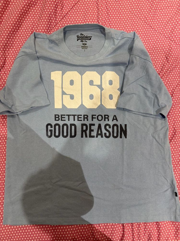 Light Blue Graphic T-Shirt