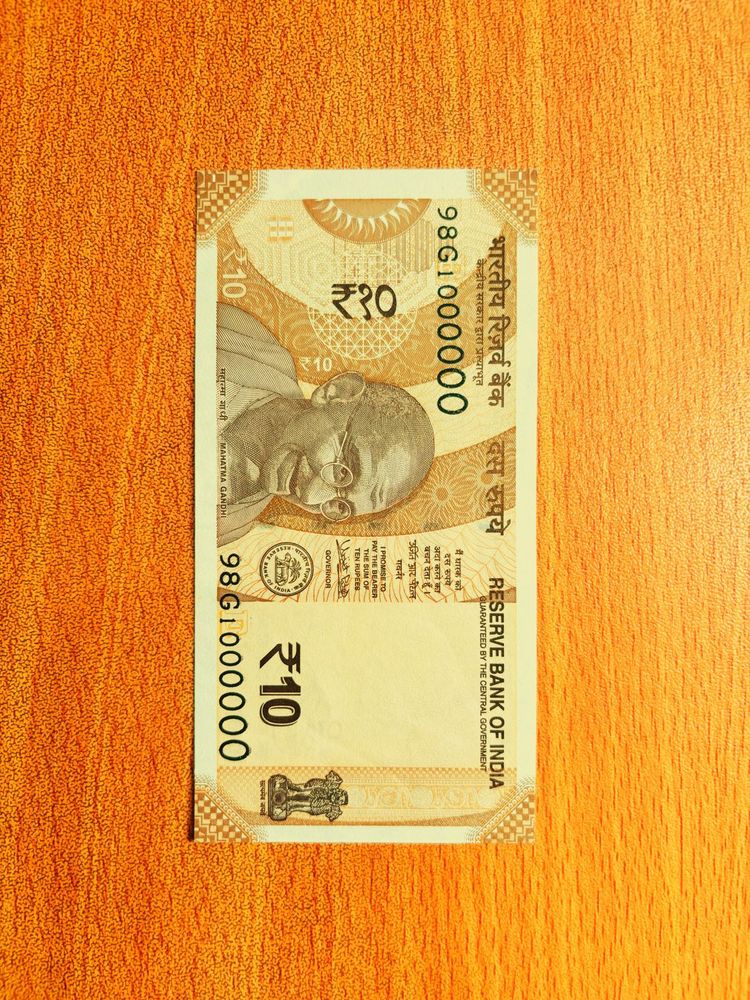 Extremely Rare 10 Rupee Note In GEM UNC Condition
