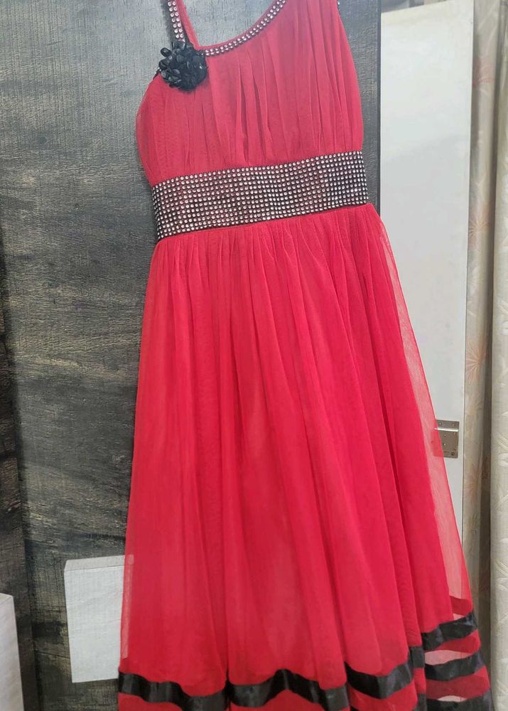 Stunning Red Embellished Gown