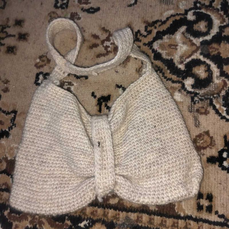 Crochet Halter Neck Blouse Top