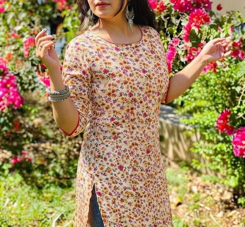 Floral Print Kurta