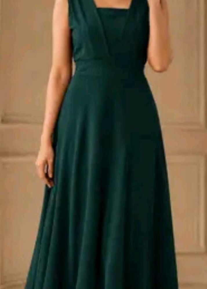 Elegant Sleeveless Green Maxi Dress