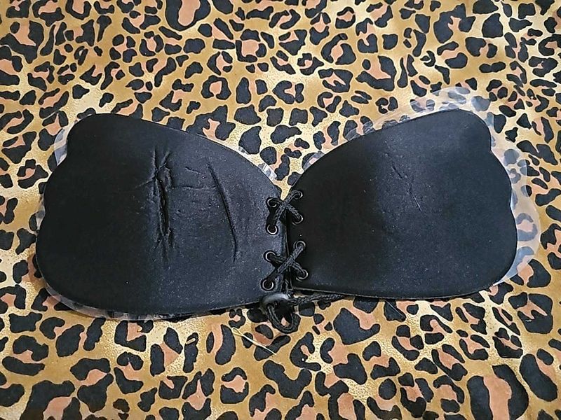 Black Stick On Bra For Women