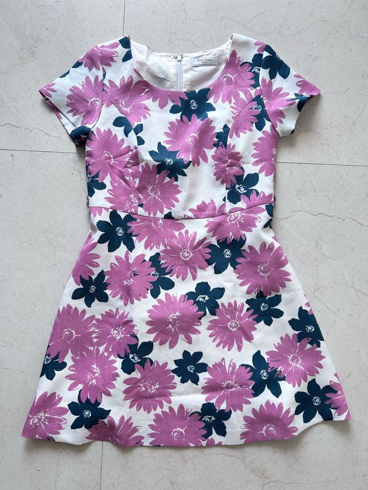 Chic Floral Print A-Line Dress