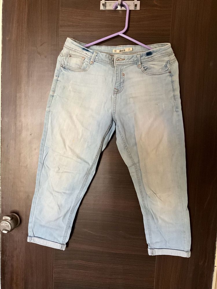 Denim New Light Blue Capri Jeans