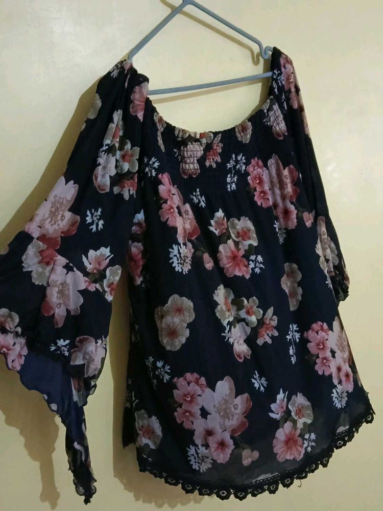Floral Off-Shoulder Blouse