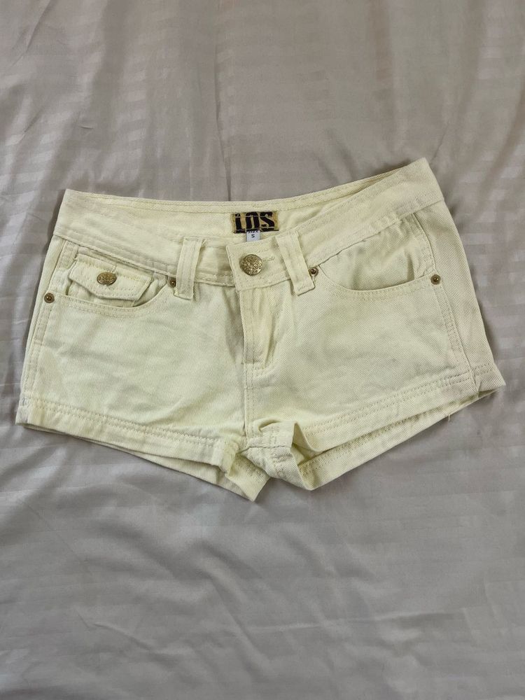 Butter Yellow Denim Shorts