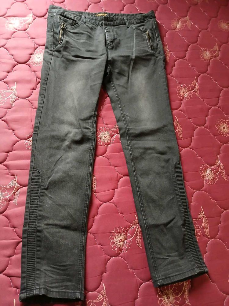 Stylish Gray Denim Jeans