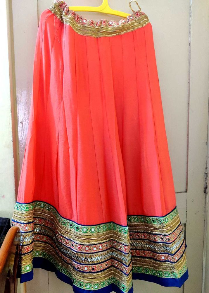 Vibrant Orange Lehenga set