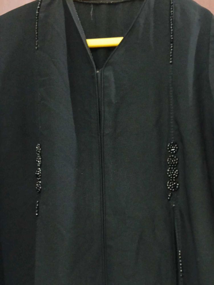 Elegant Black Embellished abhaya