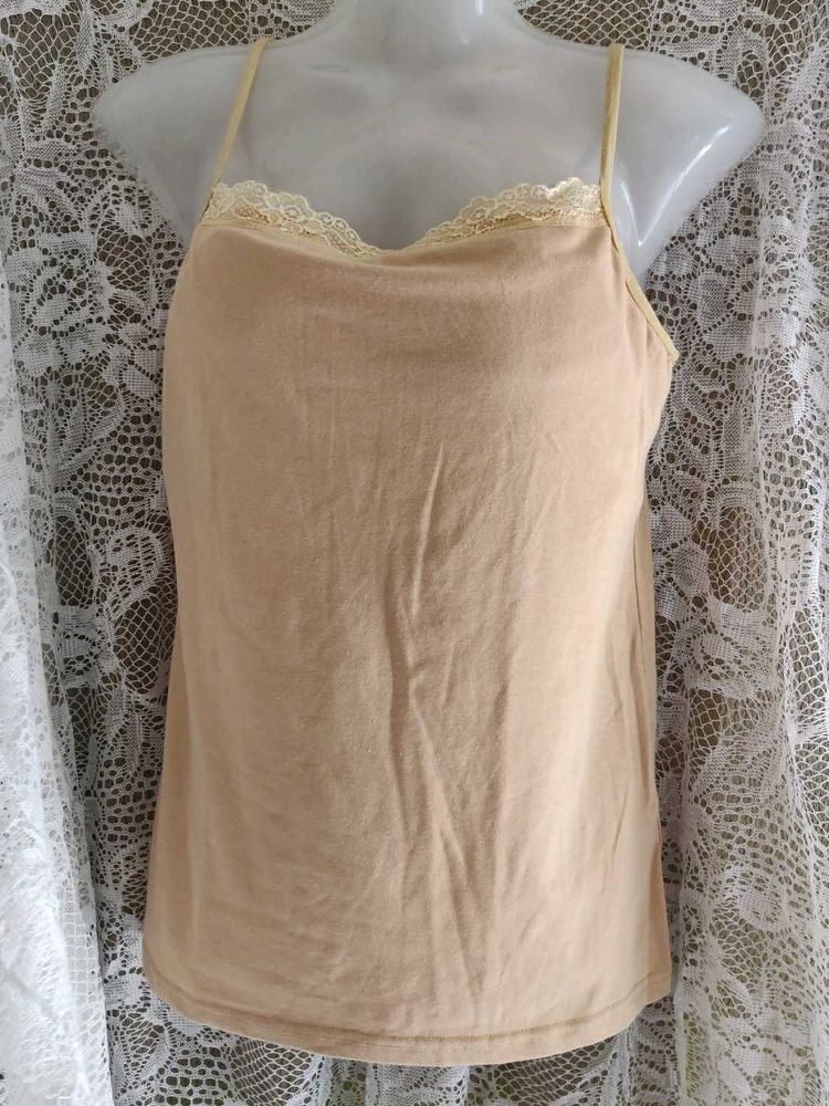 Cream Lace Trim Camisole