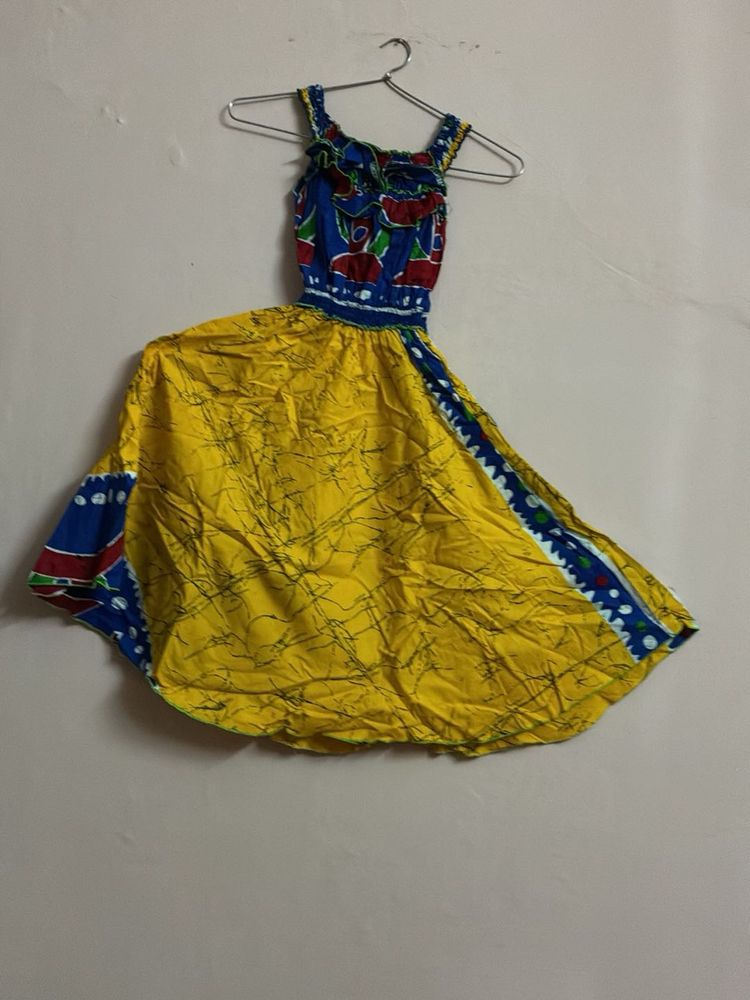 Vibrant Yellow Ethnic Dress