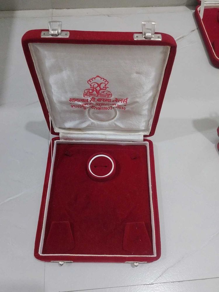 Elegant Red Velvet Jewellery Box