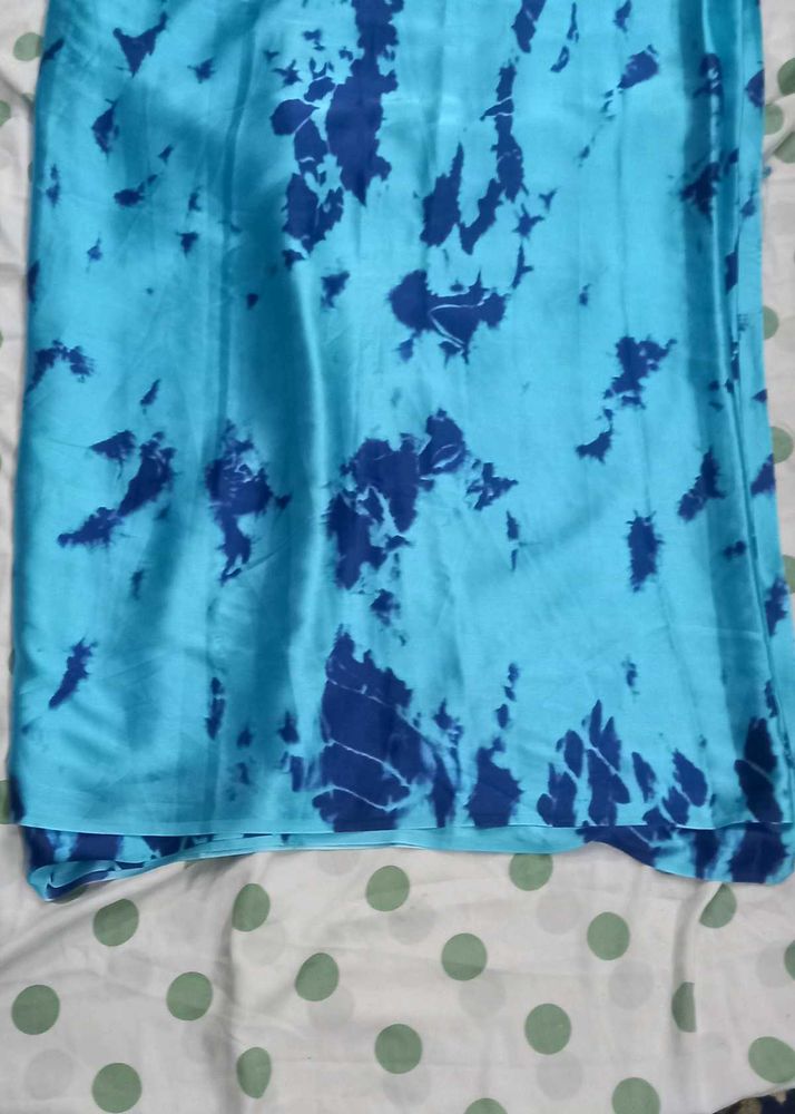 Blue Tie-Dye Saree