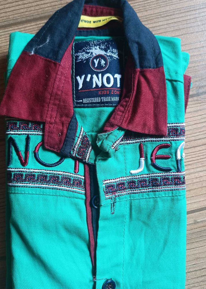 Y'Not Kids Zone Green Shirt