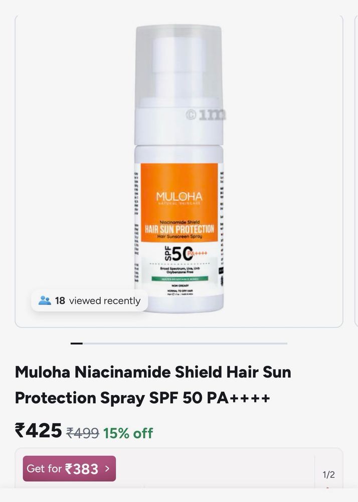 Muloha Hair Sun Protection Spray SPF 50