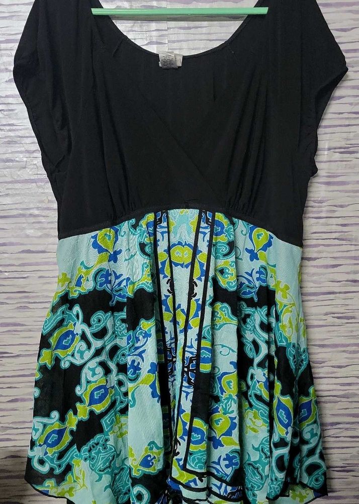 Boho Print Empire Waist Dress