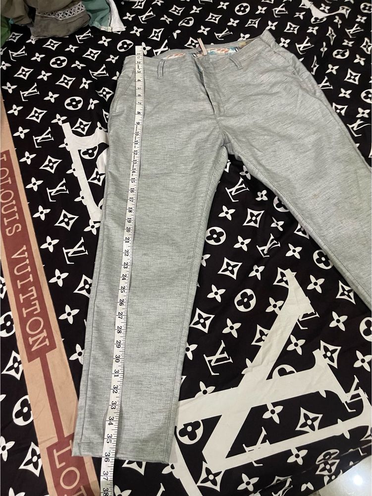 Gray Casual Pants