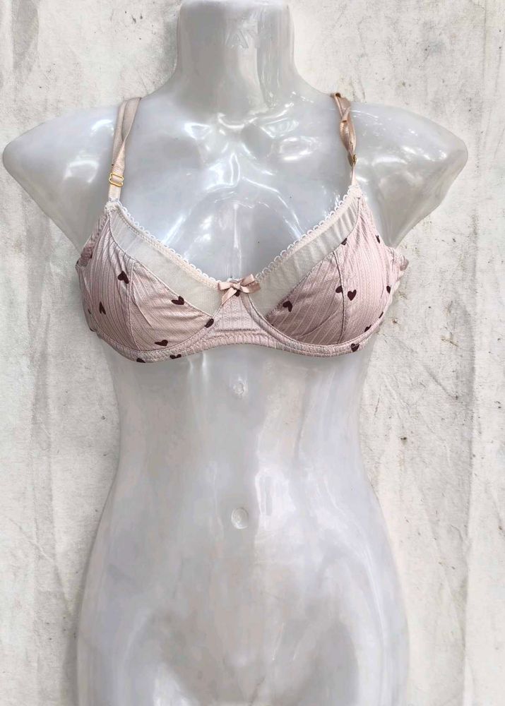 I. Cute Heart Print Bra
