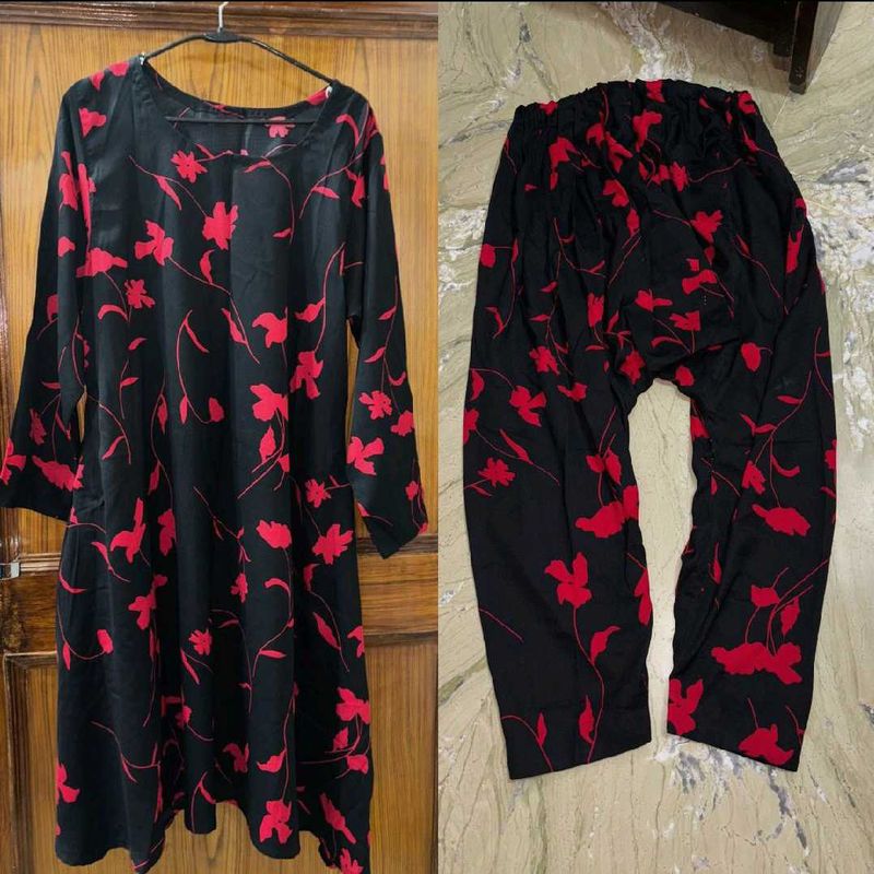 Floral Print kurta with Pants