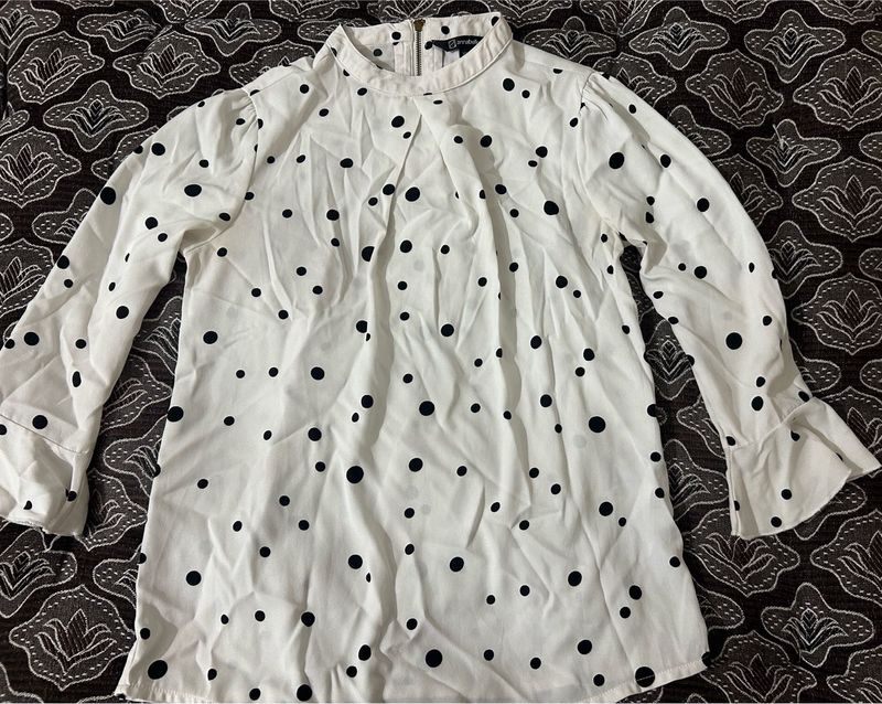 Chic Polka Dot Long Sleev top