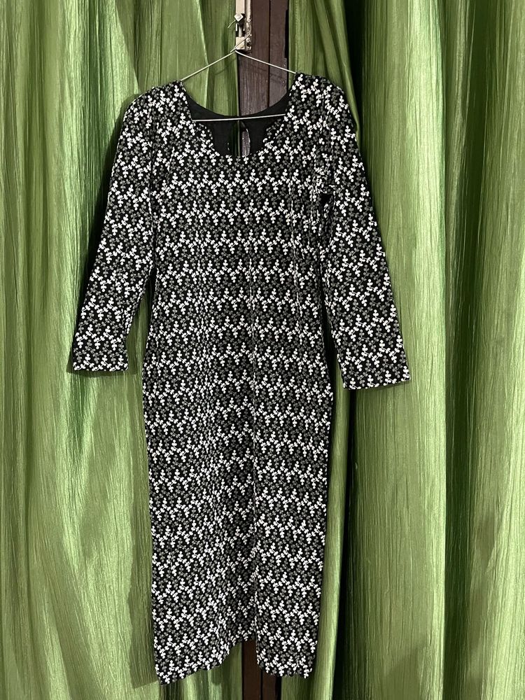 Black &amp; White Print kurti