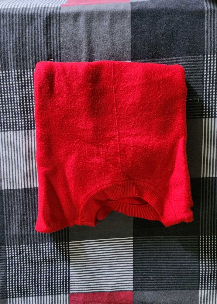 Cozy Red Knit woolen top