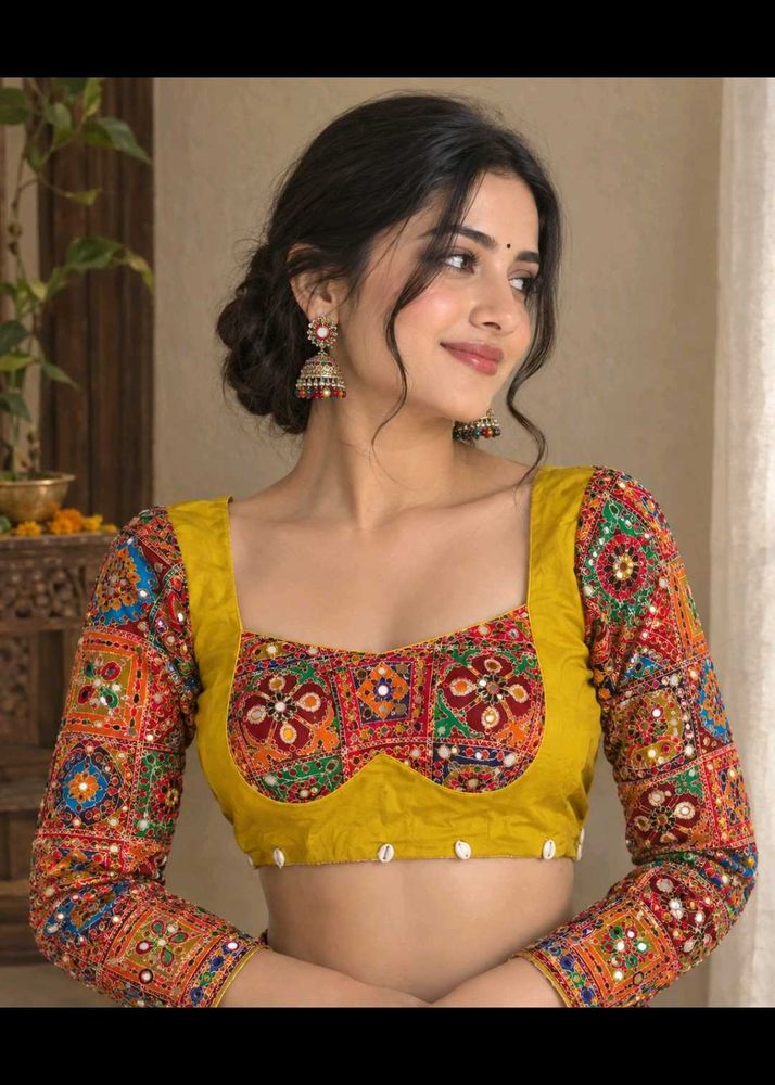 Embroidered Yellow Blouse