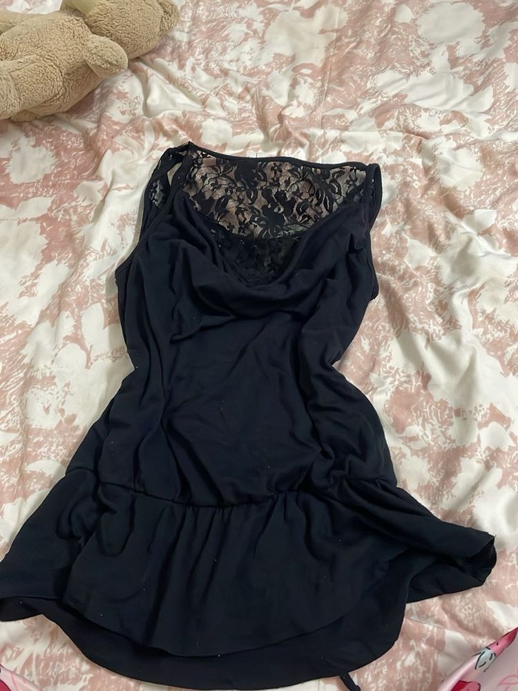 black lace top
