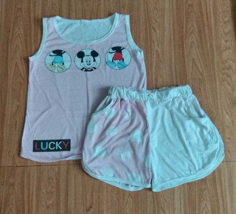 Cute Mickey Mouse Pajama Set
