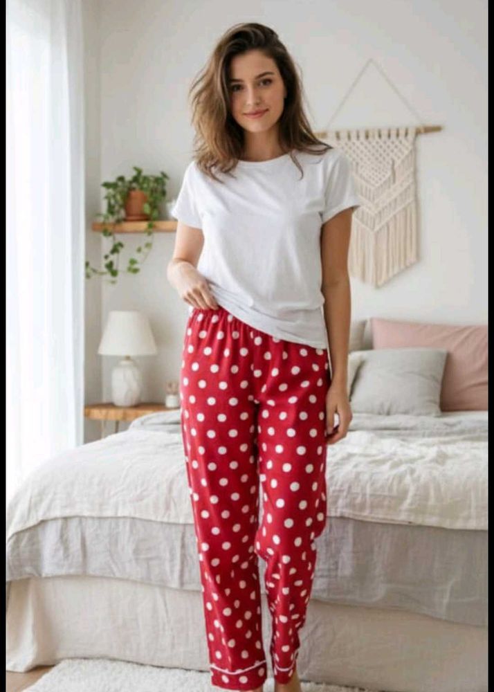 Red Polka Dot Pajama Pants
