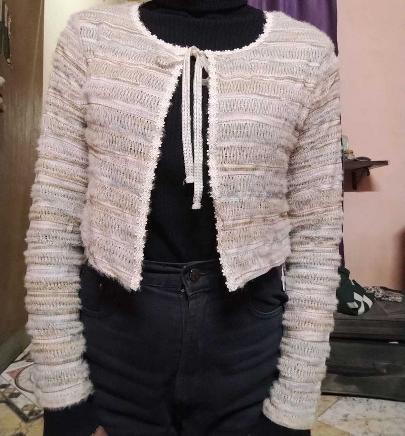 Brand New Korean Crop Top/Shrug For Winter/Spring