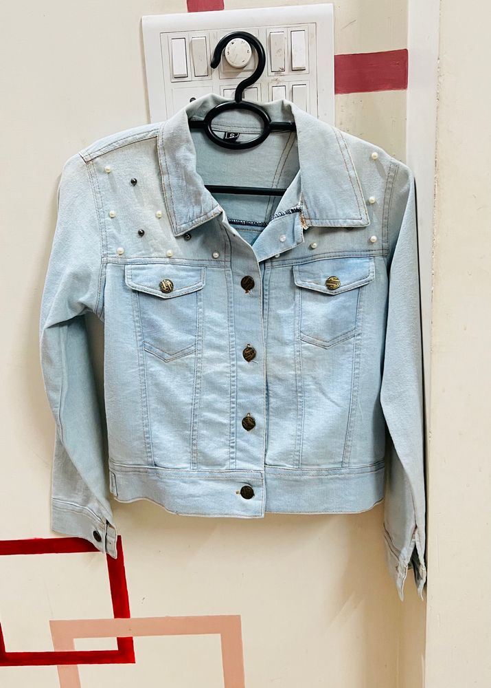 Pearl Stones Denim Jacket