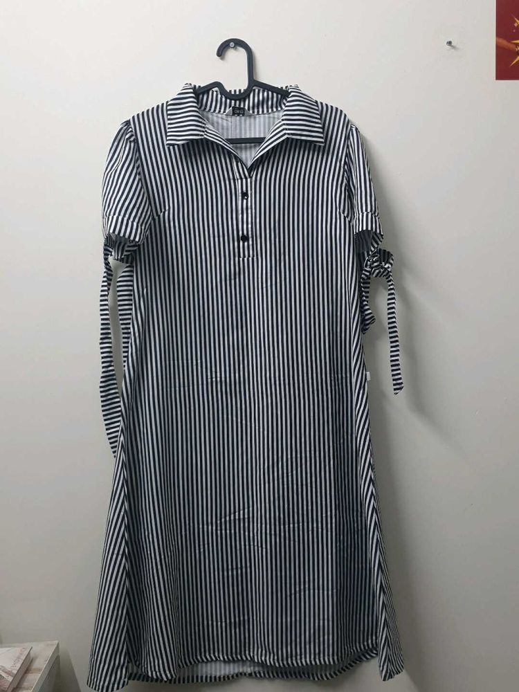Striped Shirt Dress