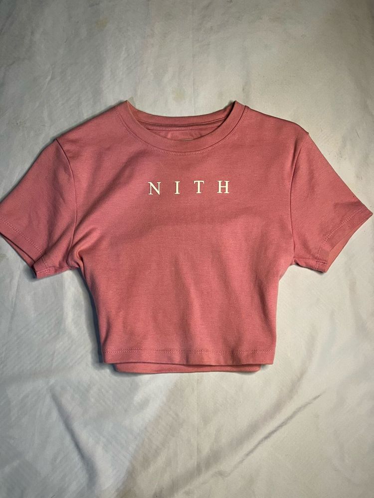 Pink NITH Cropped.    T-Shirt