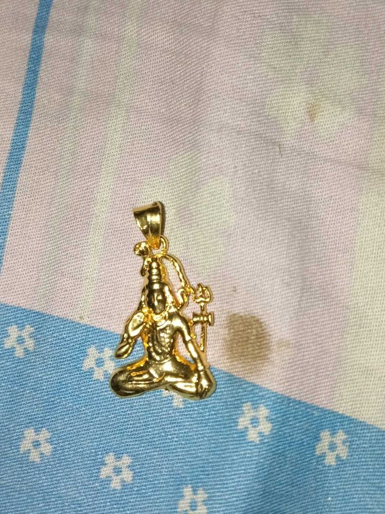 Golden Toned Lord Shiva Pendant
