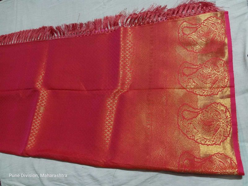 Vibrant Pink Silk Saree